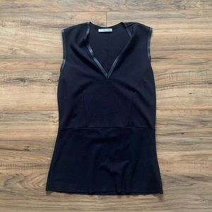 Zara Dark Navy Top v neck Size Large